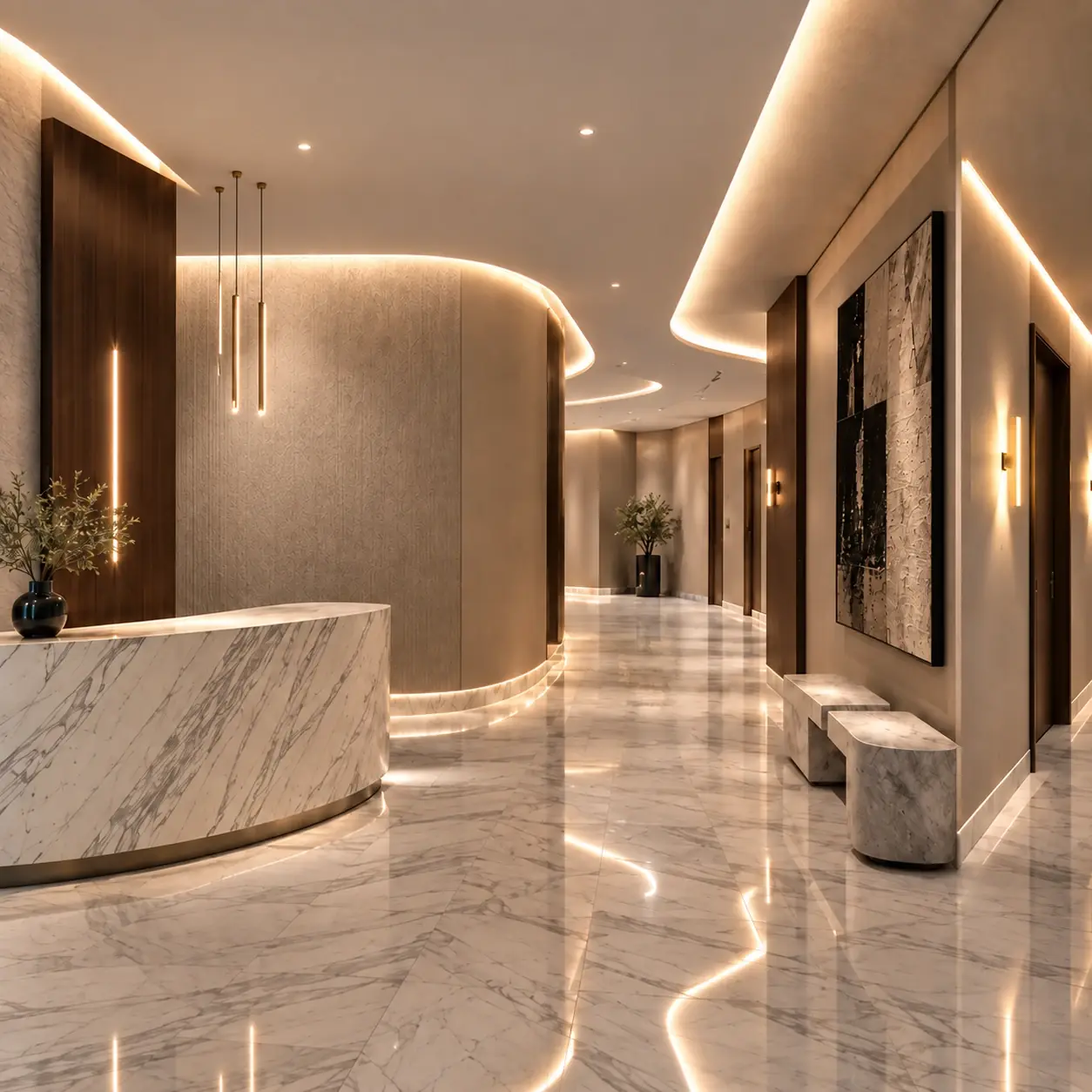 Reception & Corridors