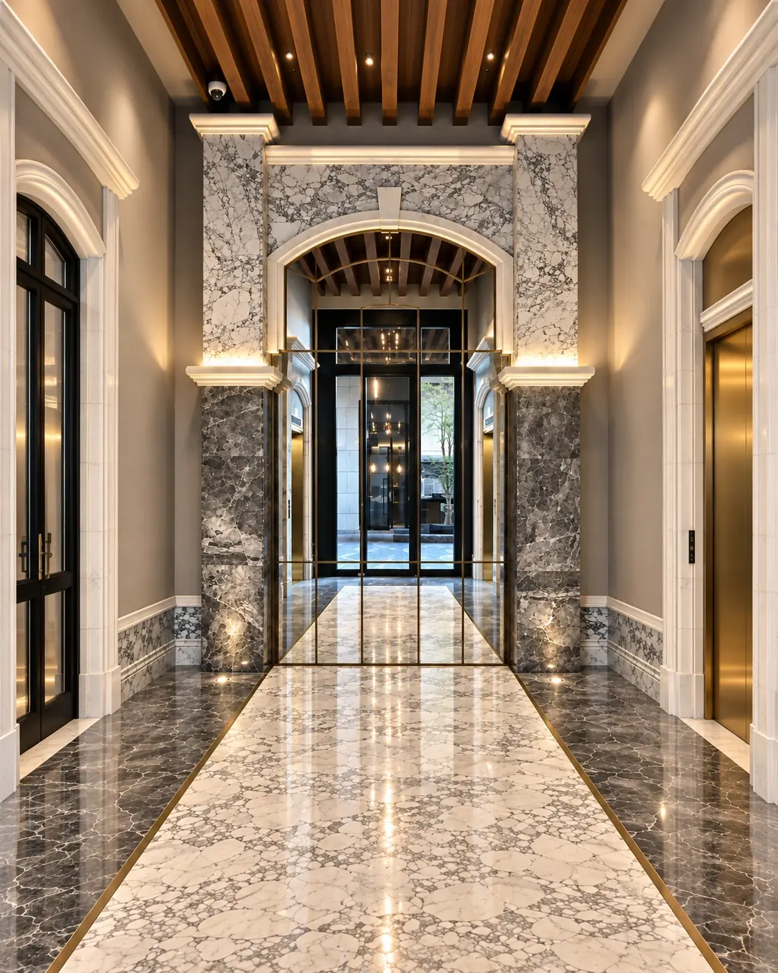 Arched Marble Entrance